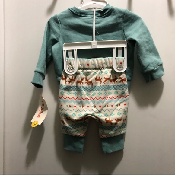 NWT Baby New Born Cat &Jack Green and White color Comfortable and Easy to wear - Picture 2 of 10